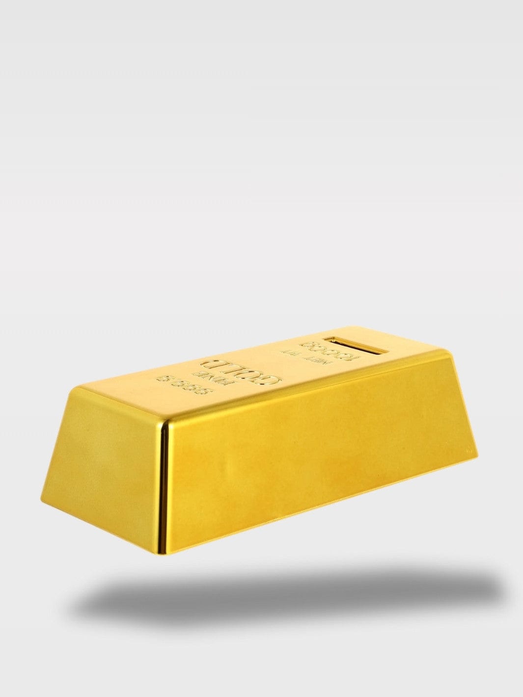 Tirelire Lingot D’Or En PVC Doré | Design Réaliste