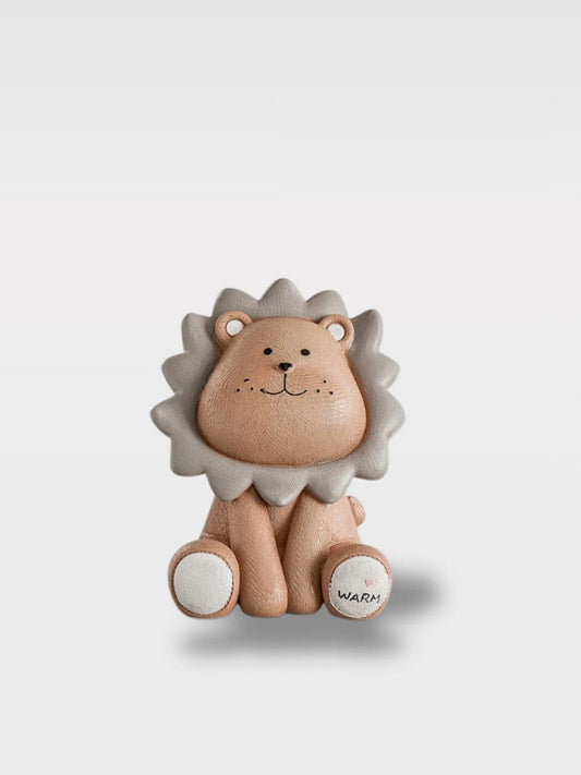 Tirelire Lion Enfants | Trésor Sauvage et Amusant Léon Junior – Marron 13 x 12 x 17 cm