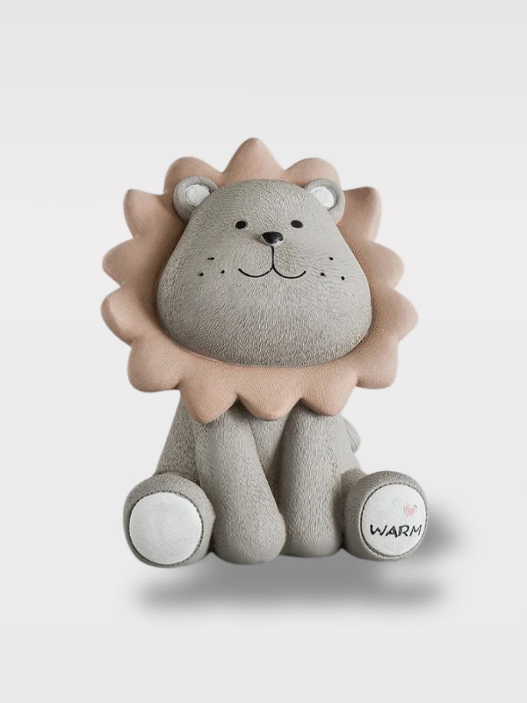 Tirelire Lion Enfants | Trésor Sauvage et Amusant Mathias Senior – Gris 16 x 15 x 21 cm