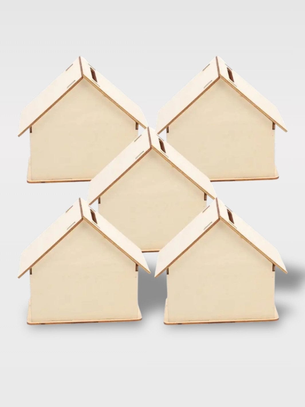Tirelire Maison En Bois | Lot De 5 Personnalisables