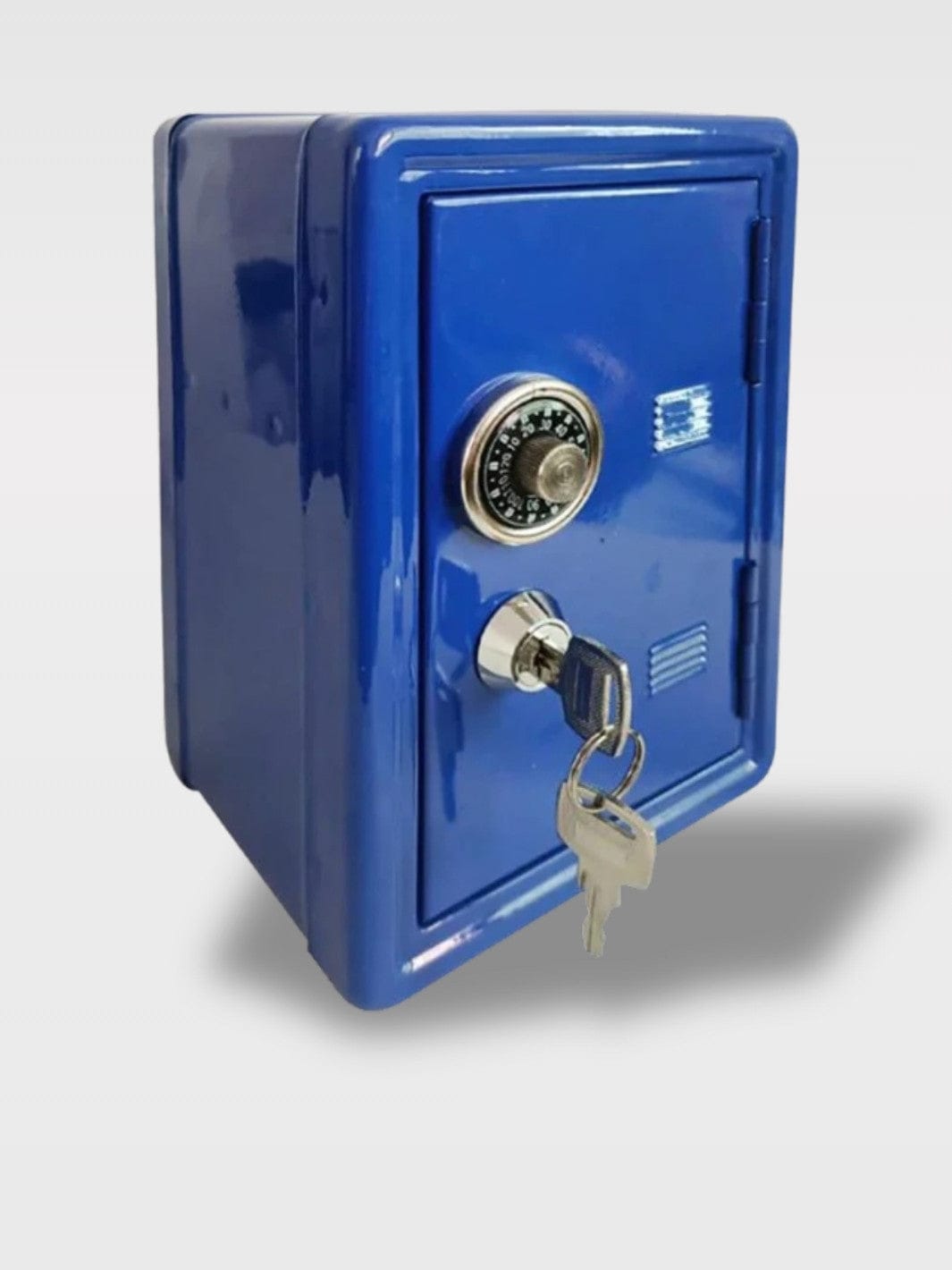 Tirelire Mini Coffre-Fort 2 en 1 | Sécurisée et Pratique Saphir – Bleu