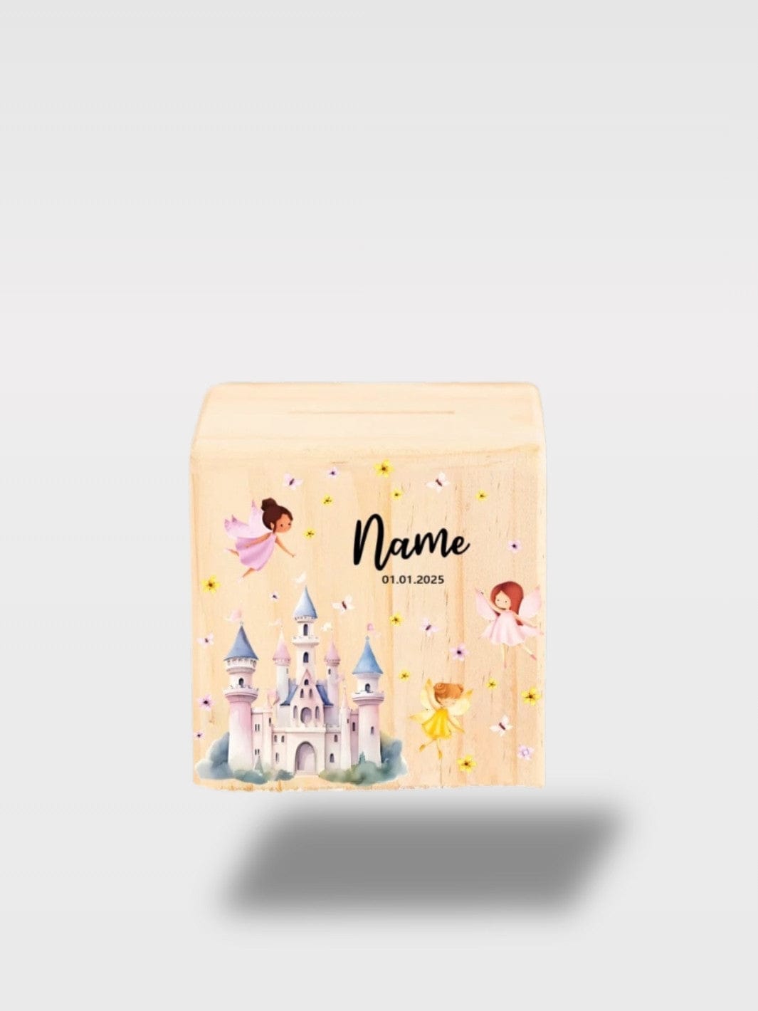 Tirelire Naissance Personnalisée Féerique | Bois Enchanté 🪄
