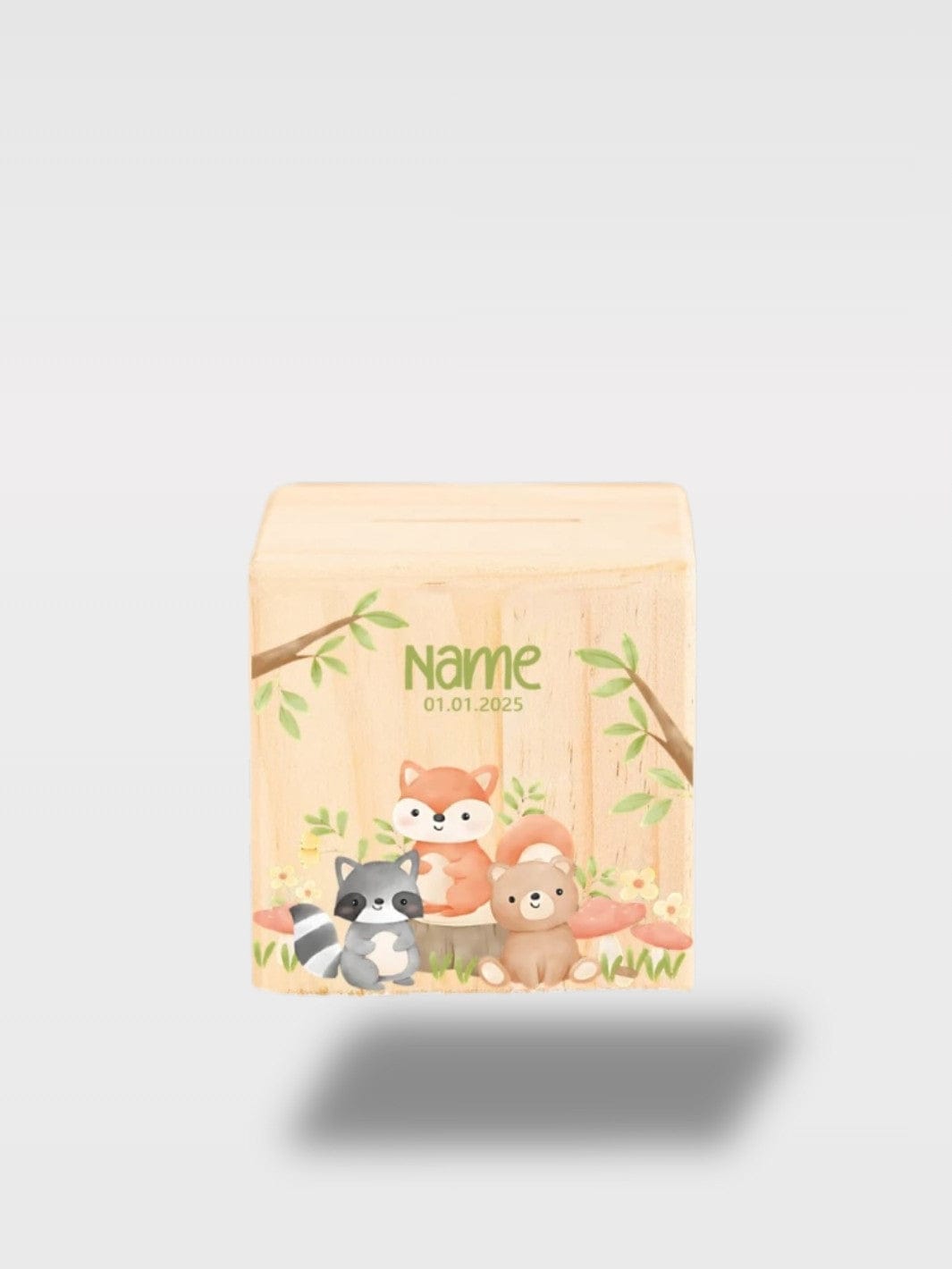 Tirelire Naissance Personnalisée Féerique | Bois Rêveur 🌙