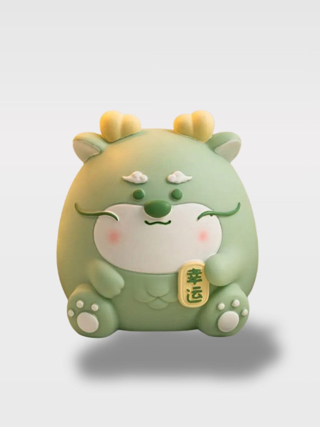 Tirelire Ours Motif Dragon | L’Ours du Feu Sacré Bréldan – Vert 15 x 15.5 x 16 cm