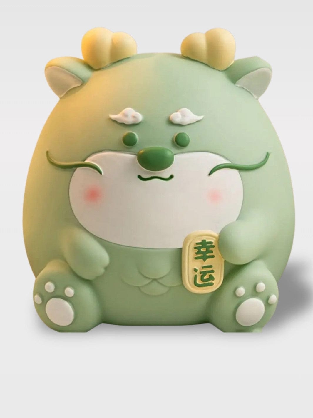 Tirelire Ours Motif Dragon | L’Ours du Feu Sacré Bréldan – Vert 18 x 20 x 20 cm