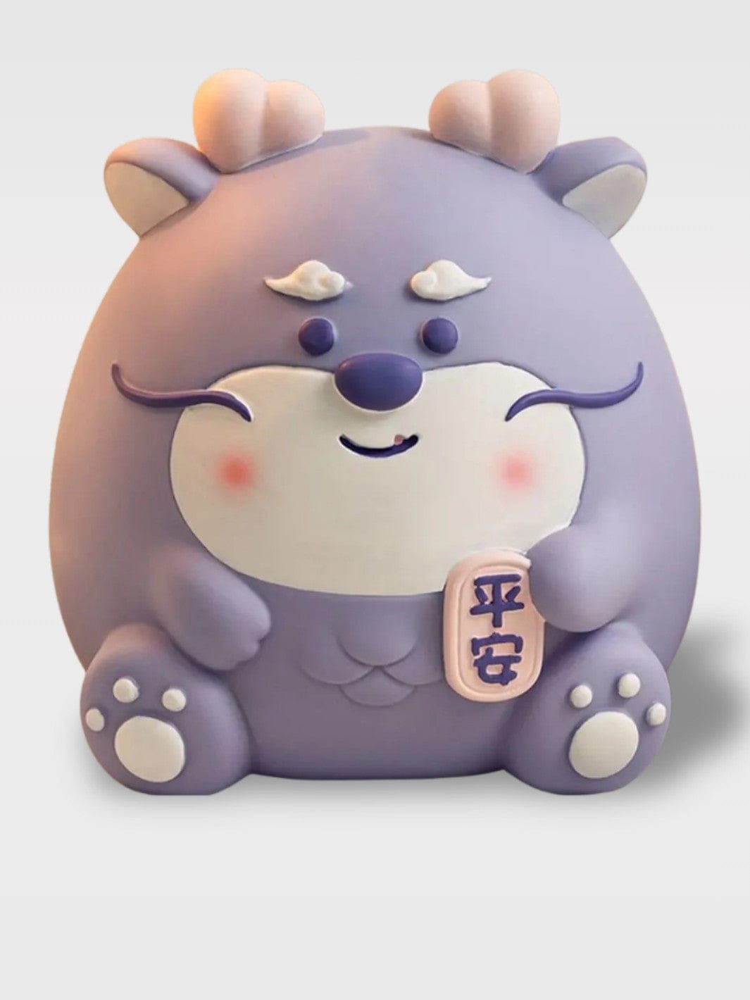 Tirelire Ours Motif Dragon | L’Ours du Feu Sacré Orsyr – Violet 18 x 20 x 20 cm