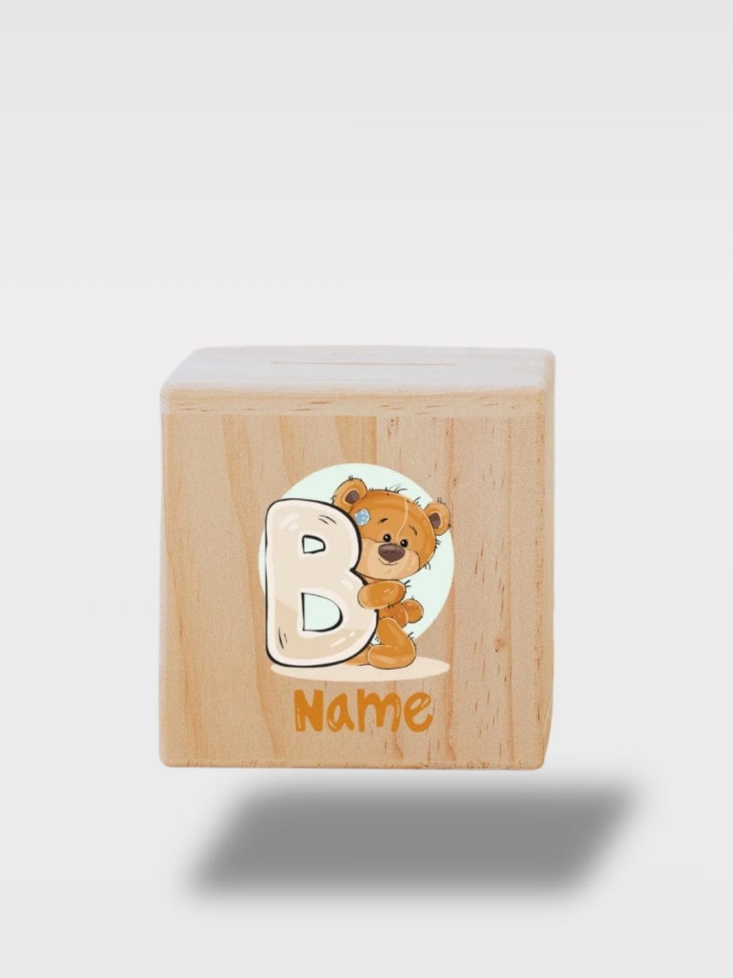 Tirelire Personnalisée Ours En Bois Avec Prénom | Cadeau B