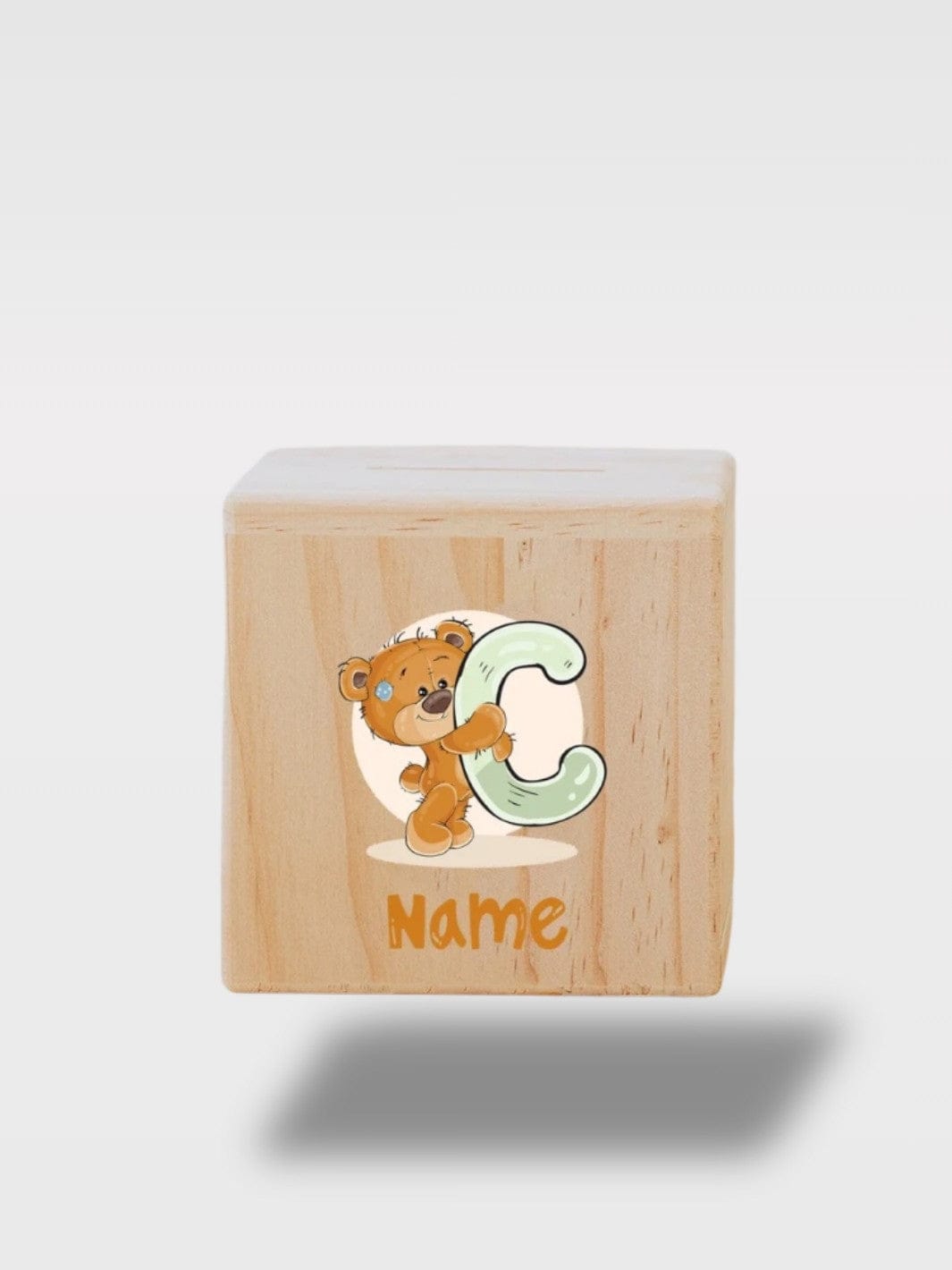 Tirelire Personnalisée Ours En Bois Avec Prénom | Cadeau C