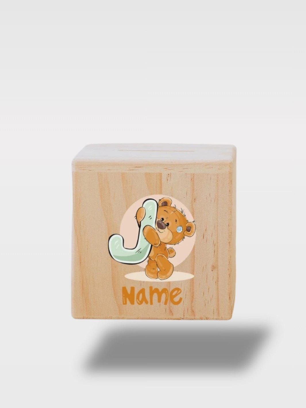 Tirelire Personnalisée Ours En Bois Avec Prénom | Cadeau J