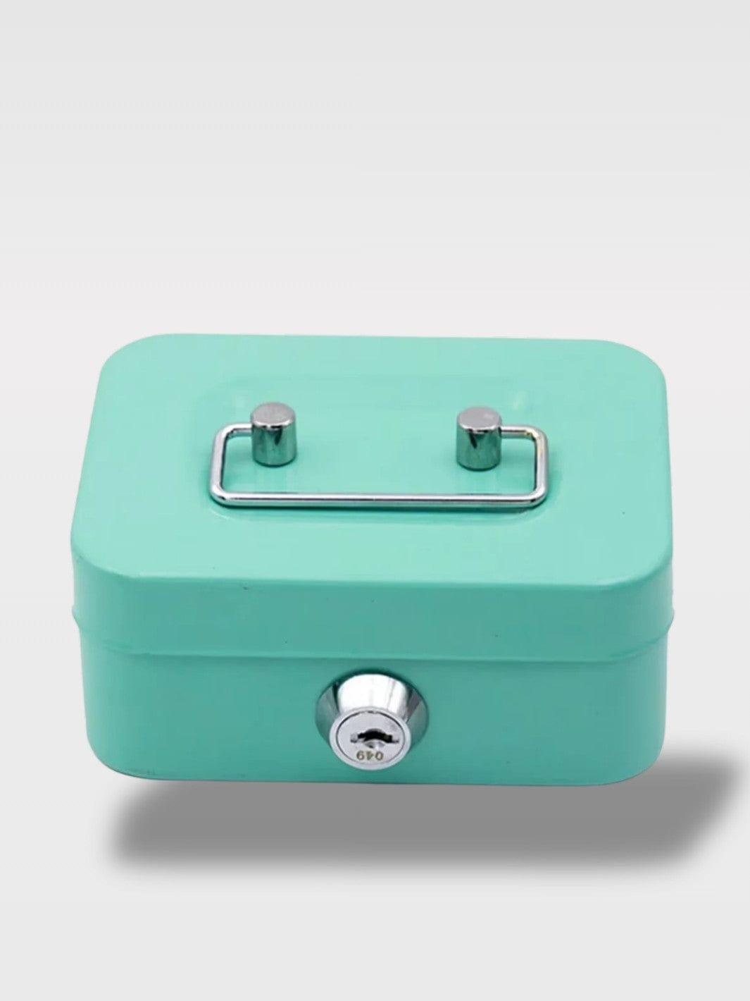 Tirelire Petit Coffre-Fort Portable à Clé | Sécurisée Aqua – Bleu Turquoise