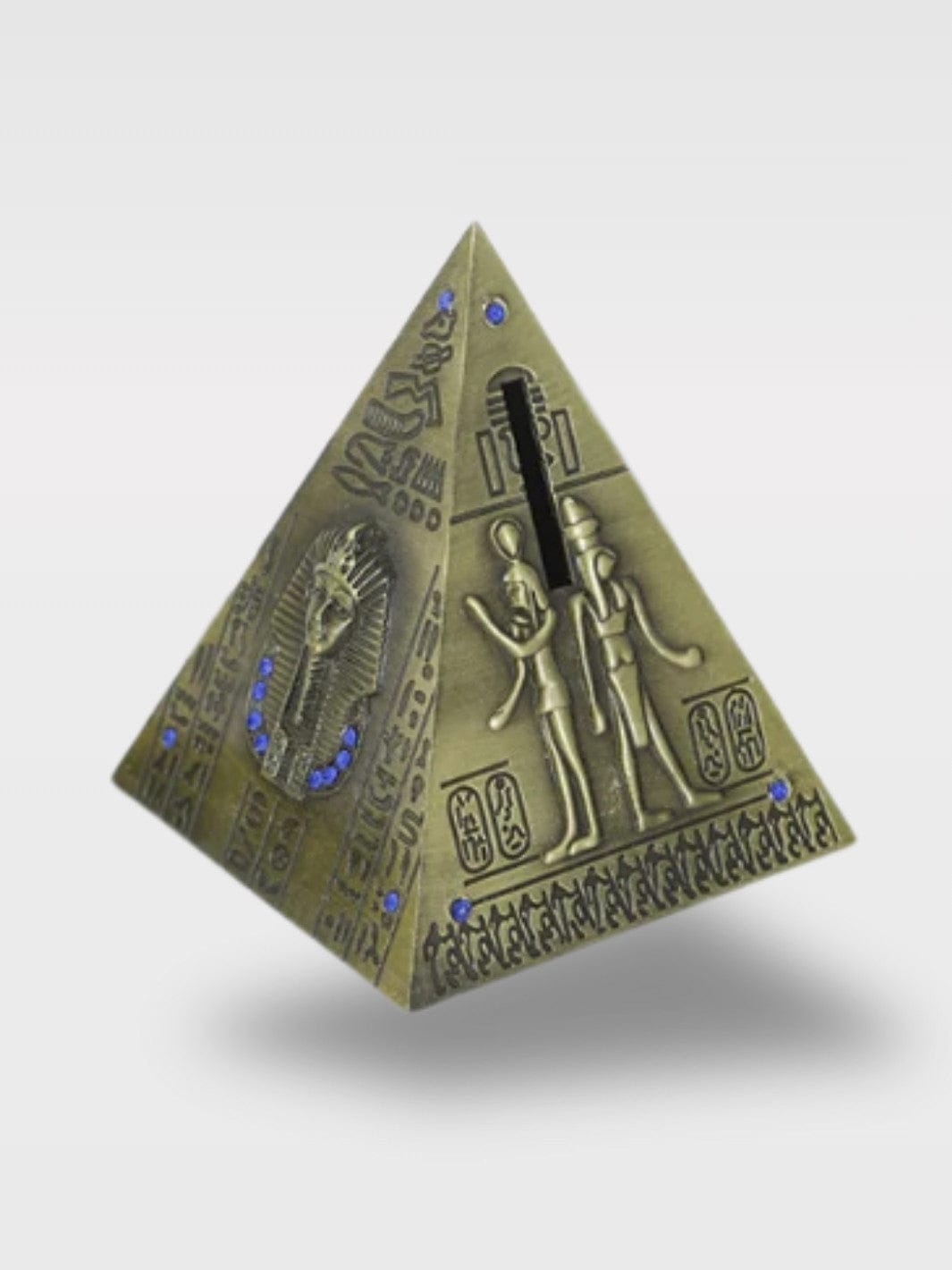 Tirelire Pyramide En Métal | Design Raffiné Brona – Pyramide Bronze / 10 x 10 x 13 cm