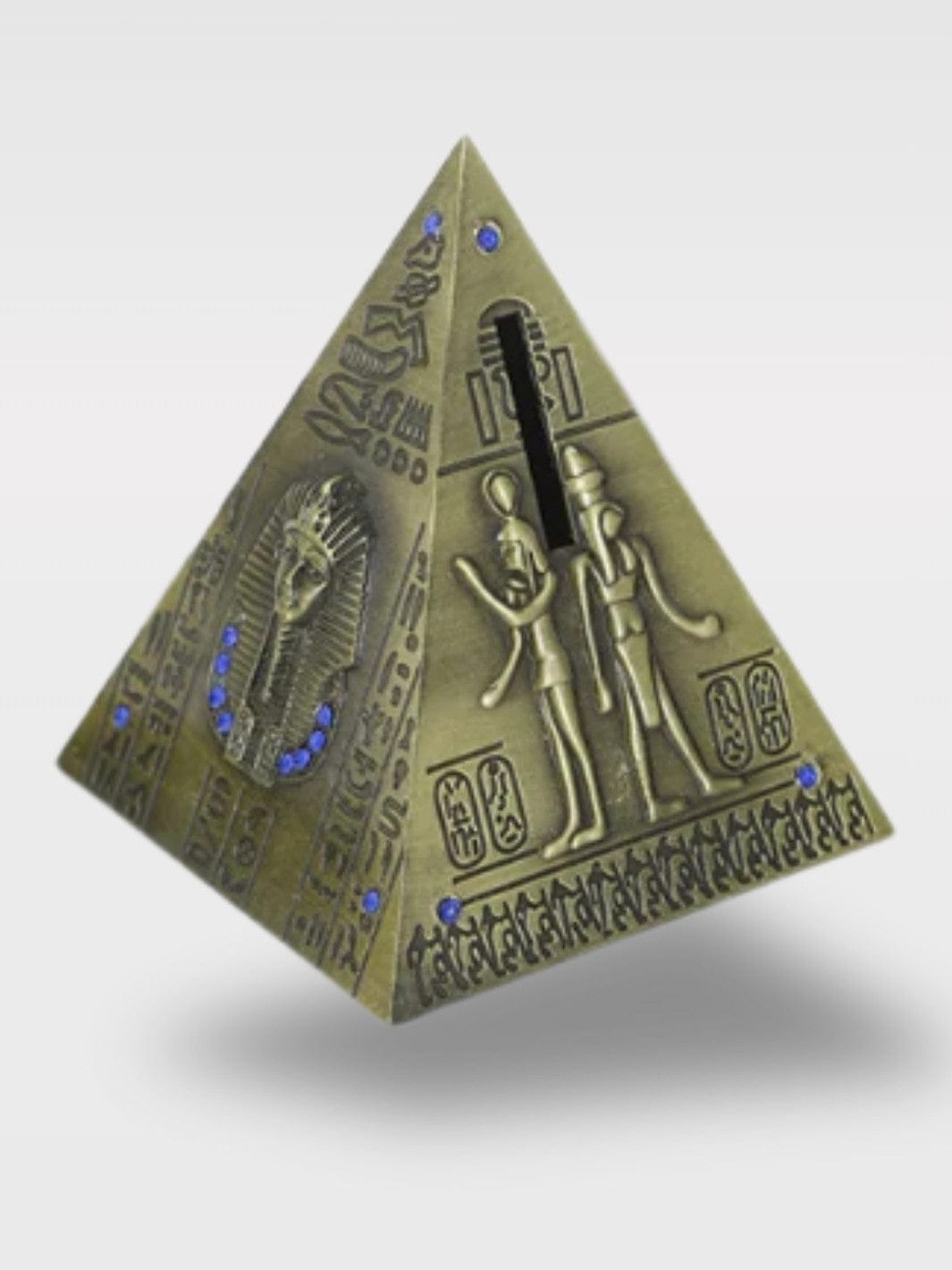 Tirelire Pyramide En Métal | Design Raffiné Brona – Pyramide Bronze / 14 x 14 x 16 cm