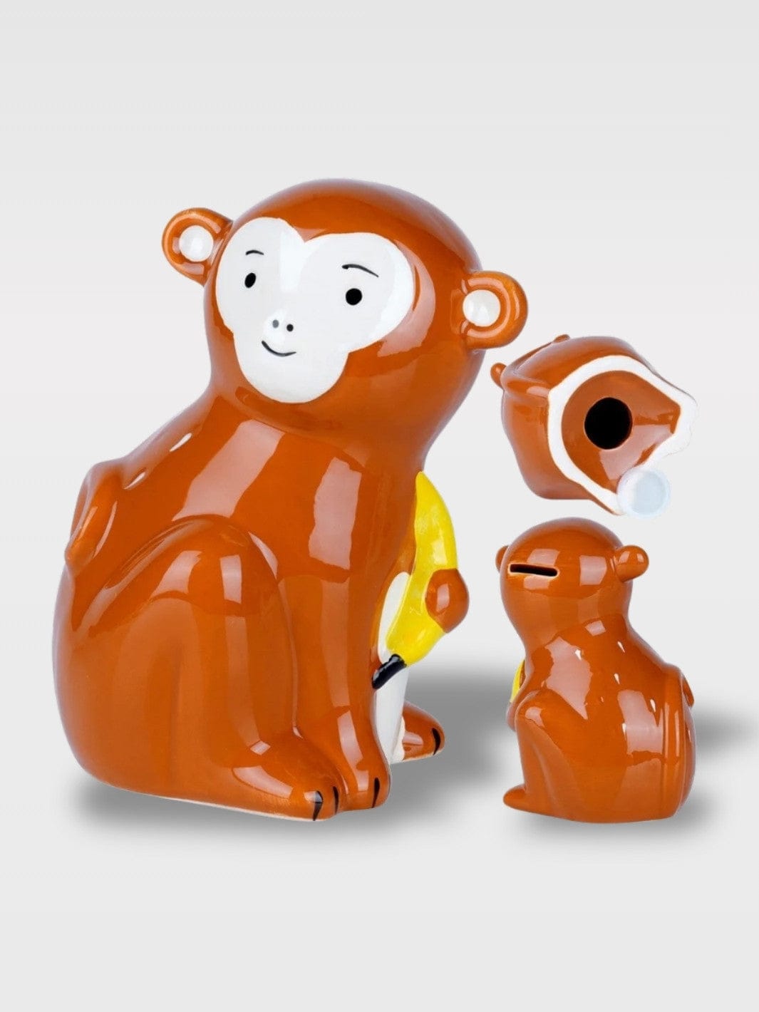 Tirelire Singe Orange en Céramique | Idée Cadeau Fun