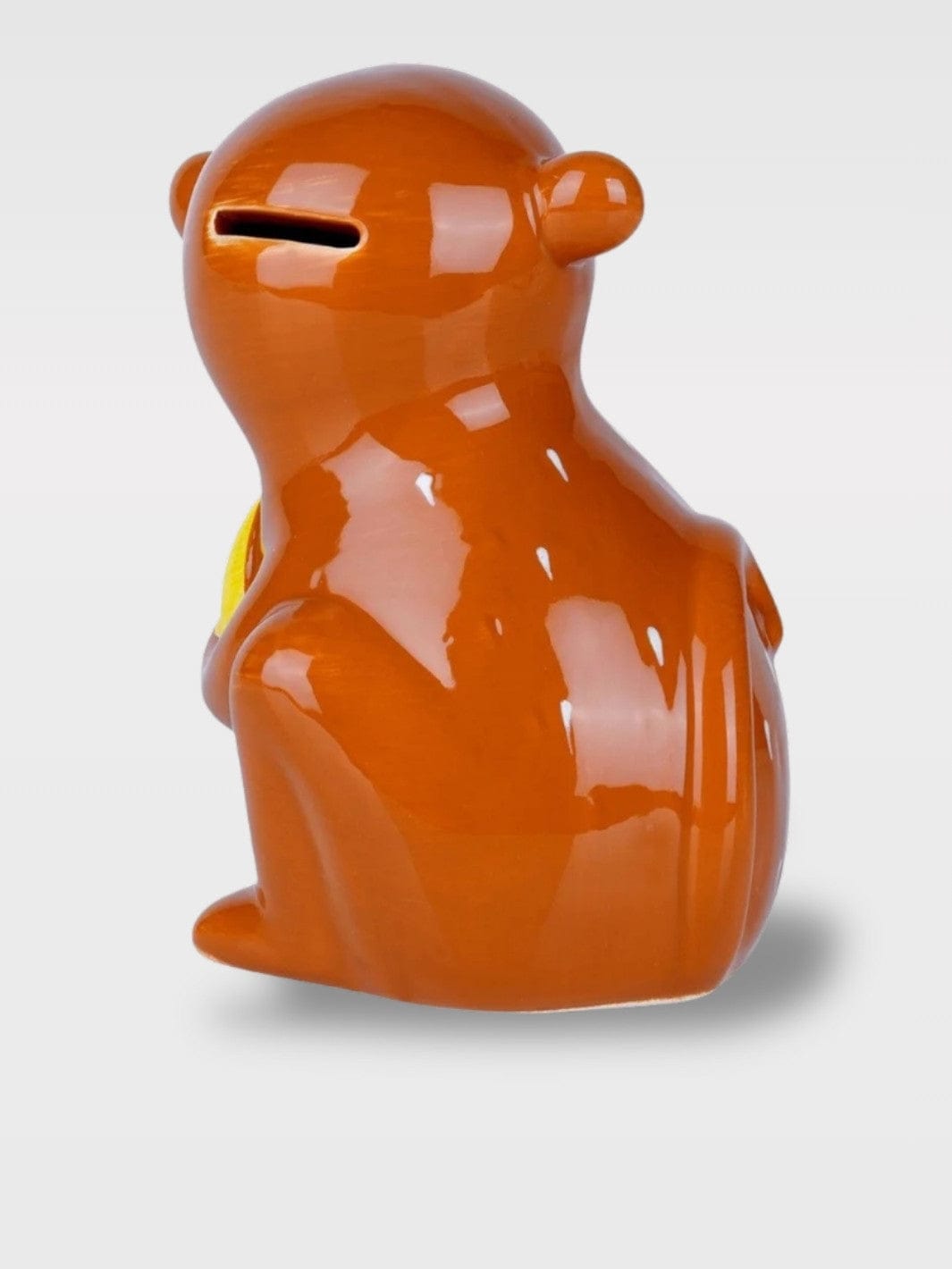 Tirelire Singe Orange en Céramique | Idée Cadeau Fun
