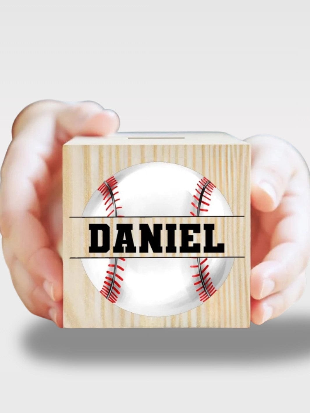 Tirelire Sport En Bois Personnalisée | Design Sportif Ballon de Baseball