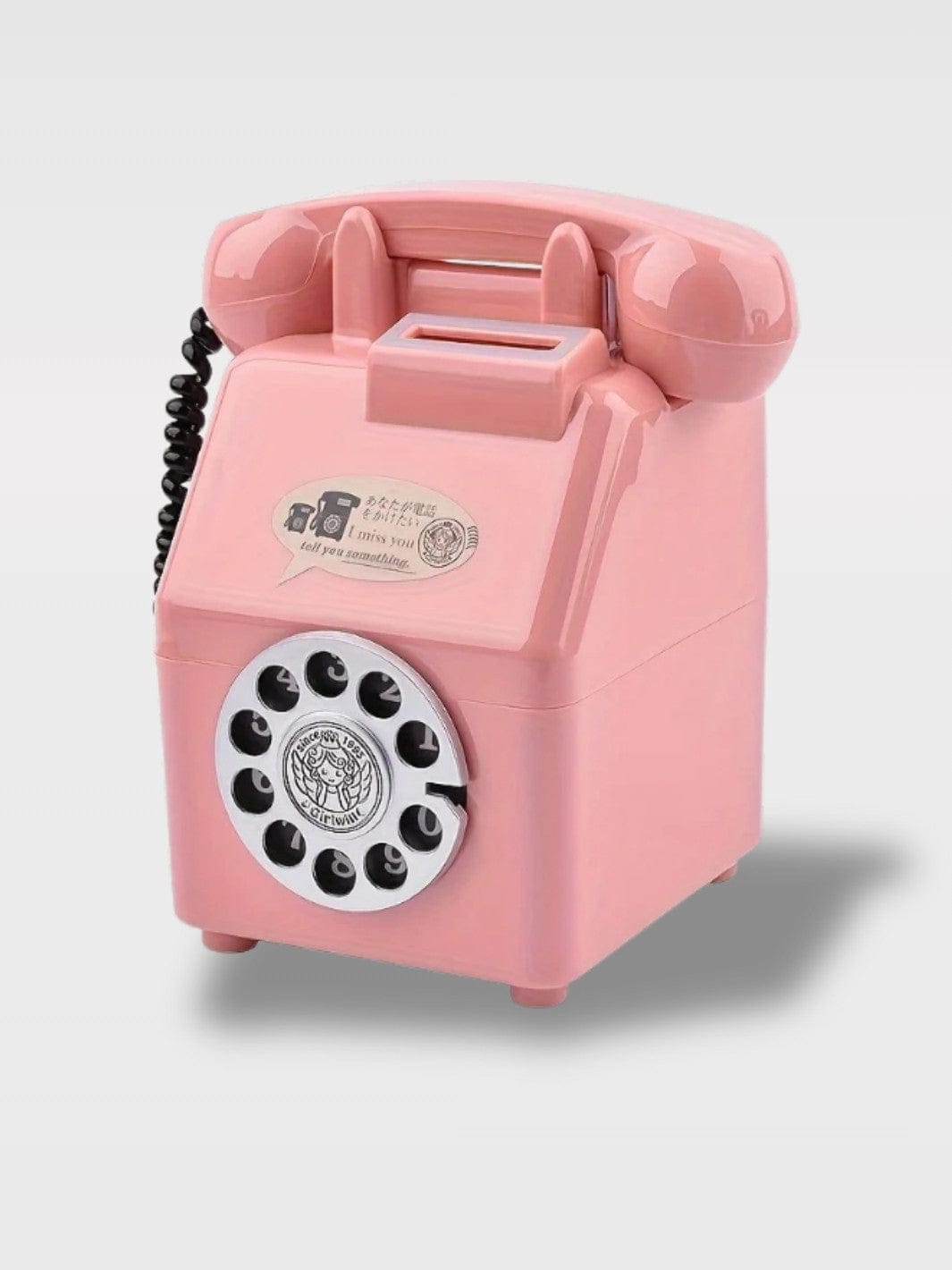 Tirelire Téléphone Vintage | Déco Rétro et Économies Kimi – Téléphone Rose