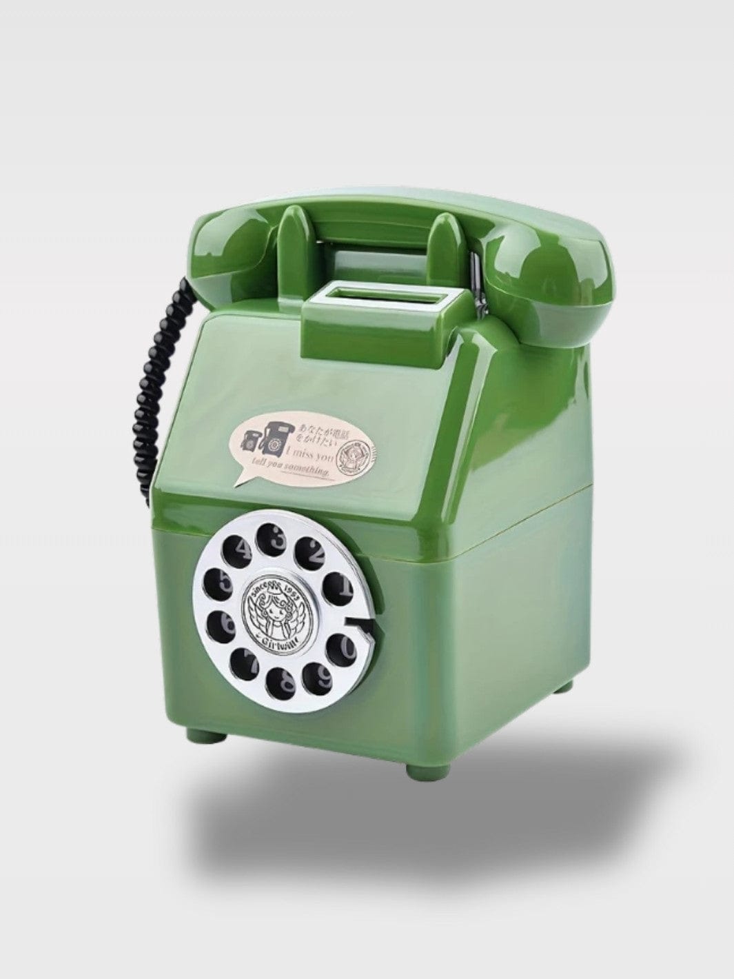 Tirelire Téléphone Vintage | Déco Rétro et Économies Lexi – Téléphone Vert
