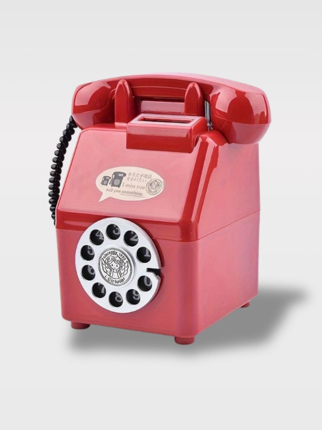 Tirelire Téléphone Vintage | Déco Rétro et Économies Roxy – Téléphone Rouge
