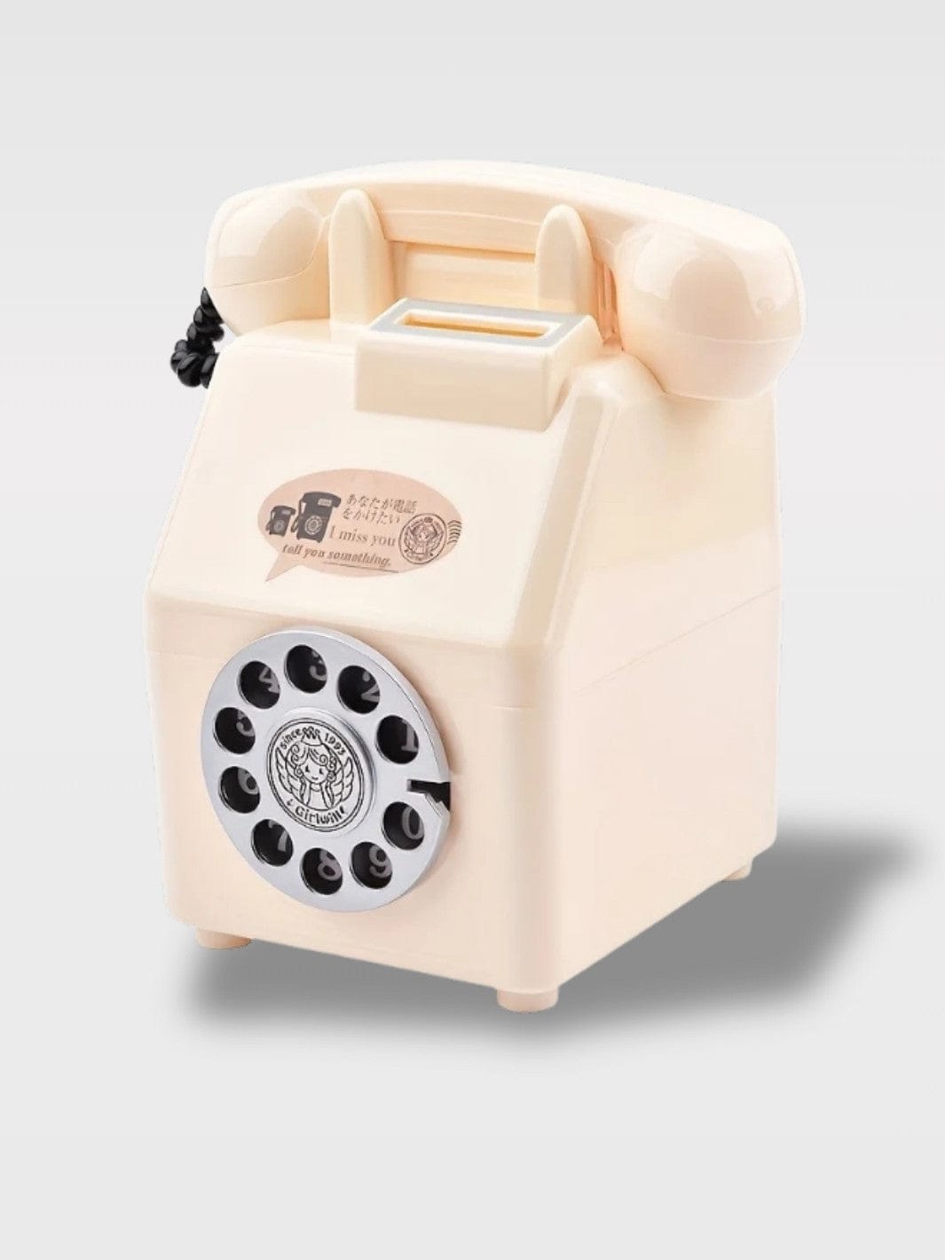 Tirelire Téléphone Vintage | Déco Rétro et Économies Tara – Téléphone Beige