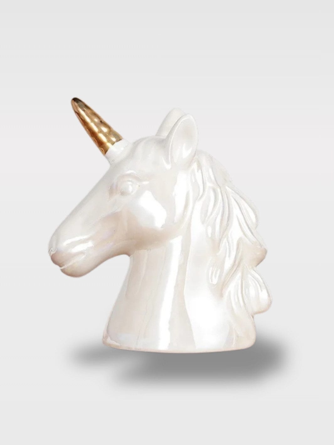 Tirelire Tête De Licorne En Céramique | Objet Féérique Élyna – Licorne Blanche