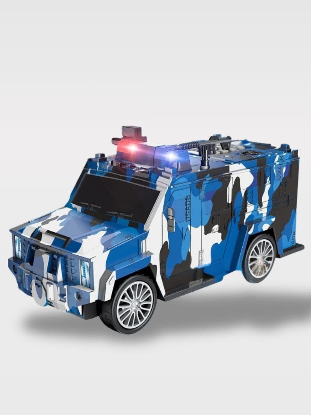 Tirelire Voiture De Police À Mot De Passe | Sécurité Le Corsaire Bleu – Camion Blanc / Bleu