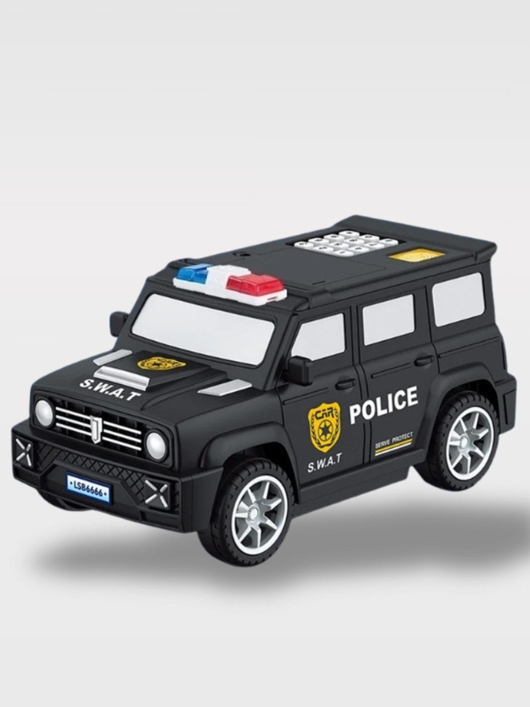 Tirelire Voiture De Police À Mot De Passe | Sécurité Le Radar – Voiture Noir