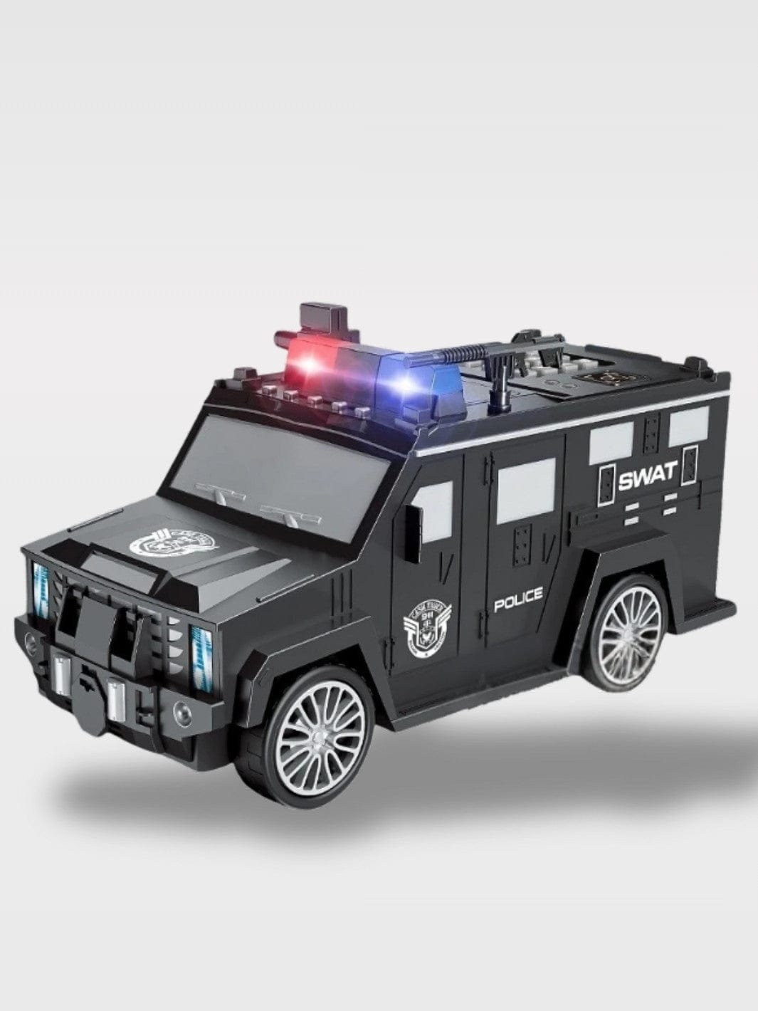 Tirelire Voiture De Police À Mot De Passe | Sécurité Le Vigile – Camion Noir